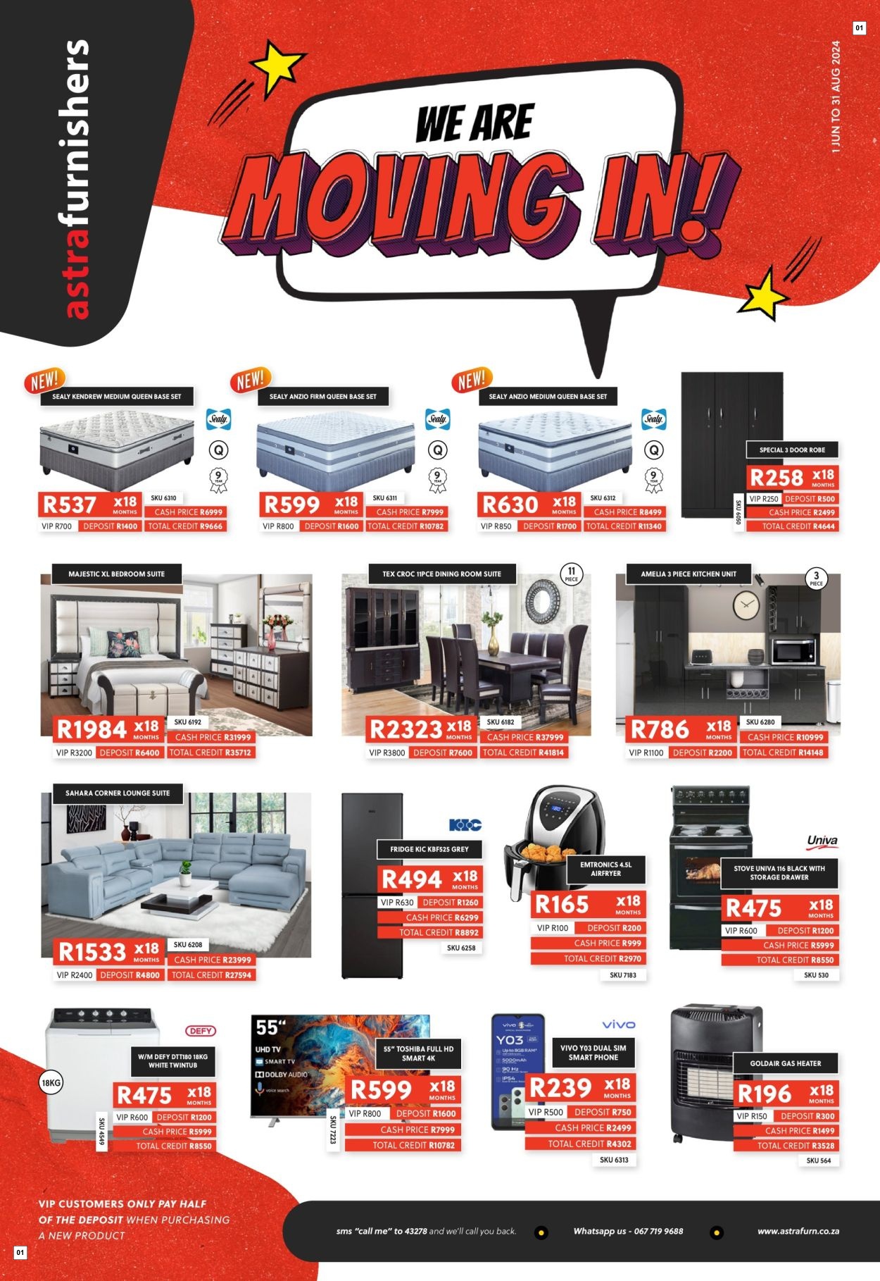 Astra Furnishers Specials 01 Jun - 31 Aug