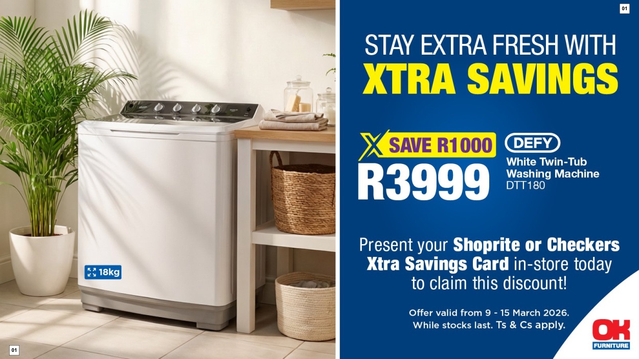 OK Furniture Specials 09 Mar - 15 Mar
