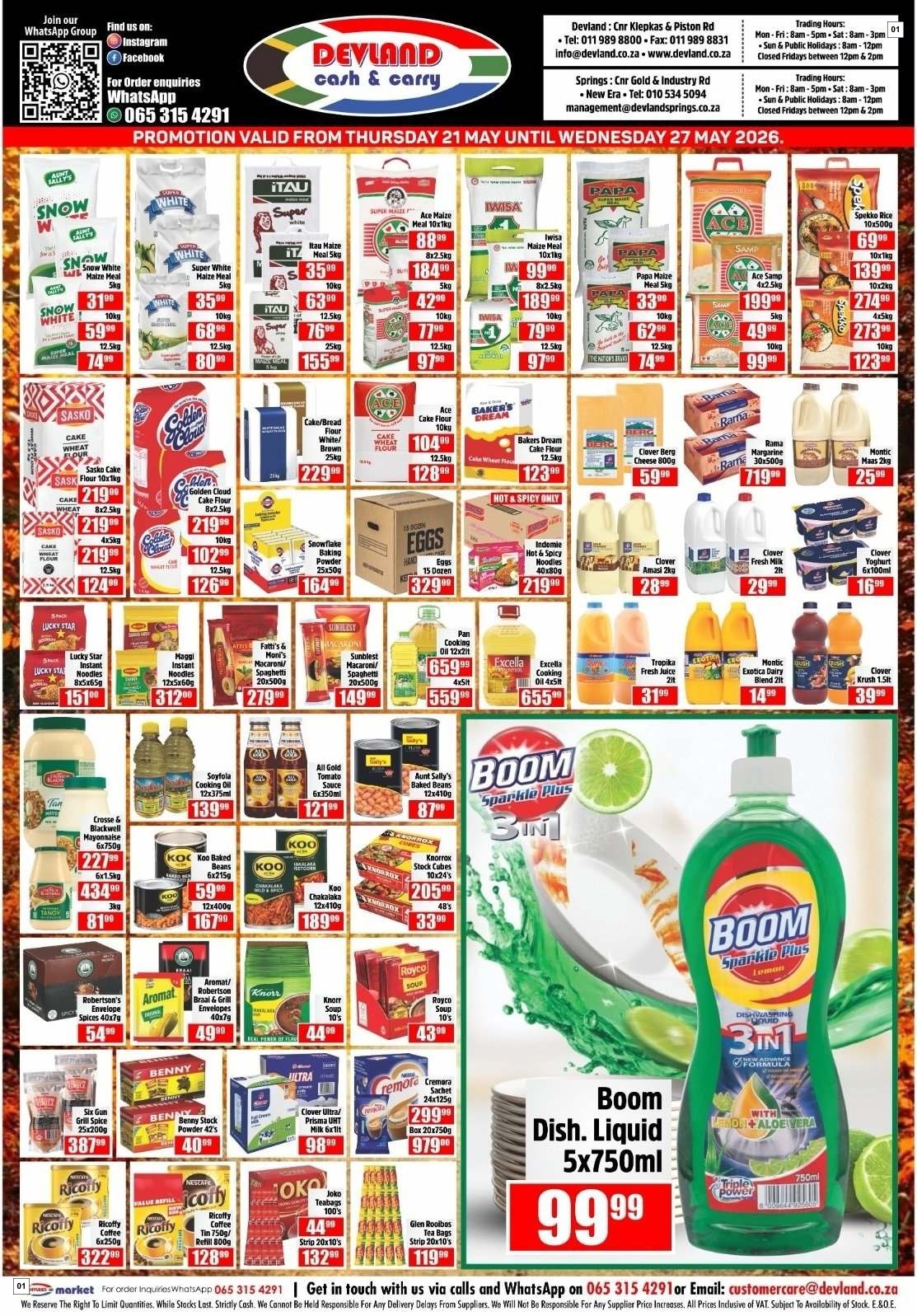 Devland Specials 21 May - 27 May