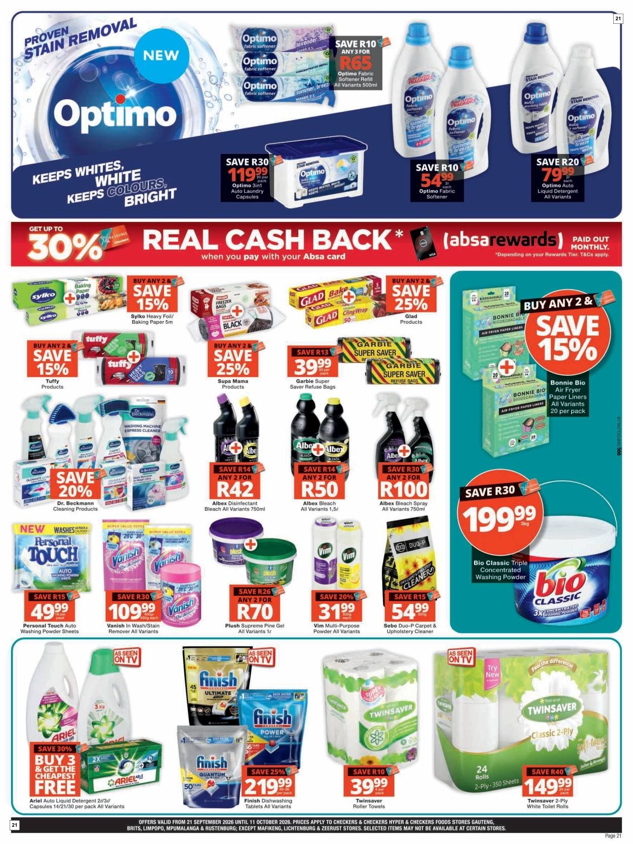 Checkers September Month-end Promotion Gauteng - Page 21