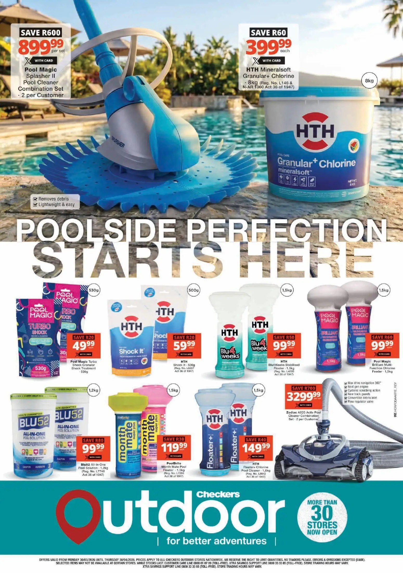 Checkers Outdoor Pool Promotion