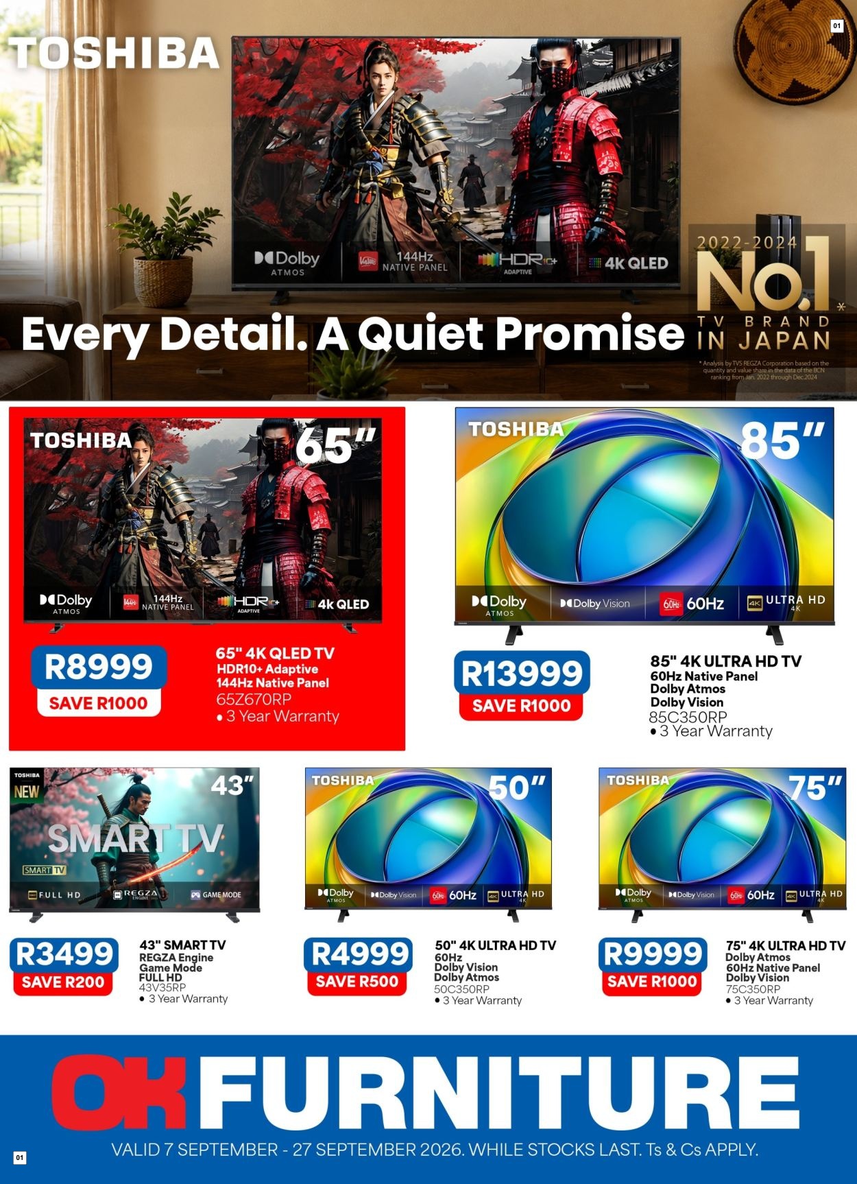 OK Furniture Specials 07 Sept - 27 Sept