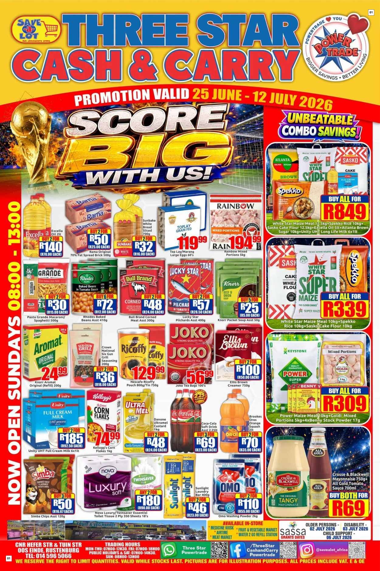 Three Star Cash And Carry Specials 25 Jun - 12 Jul