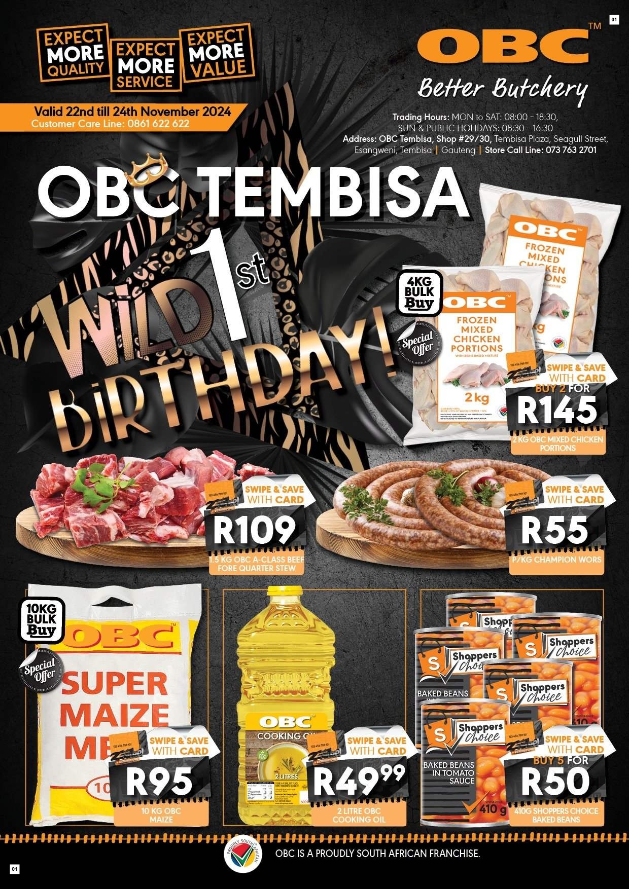 OBC Specials 22 Nov - 24 Nov