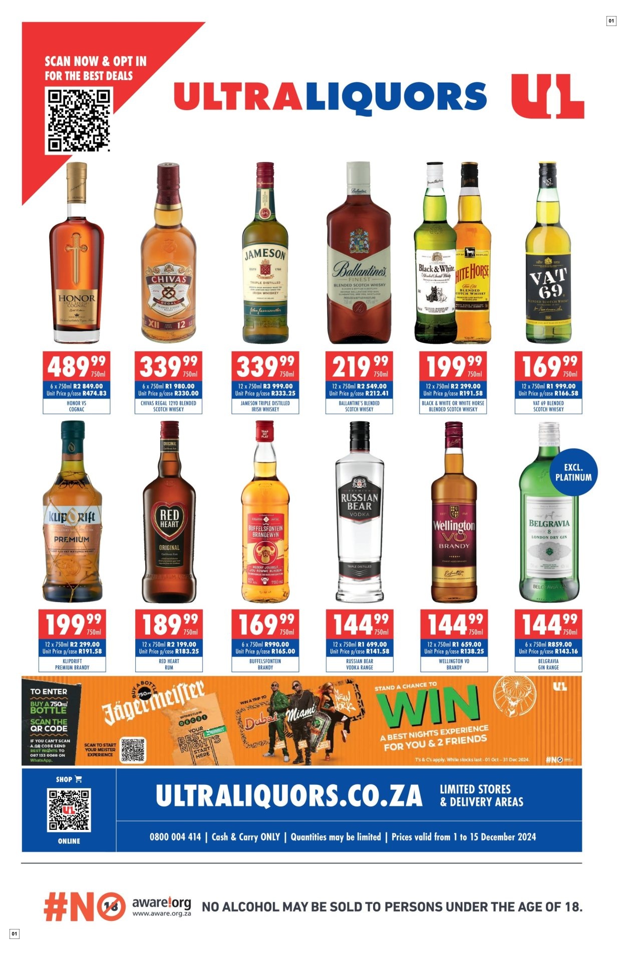 Ultra Liquors Specials 01 Dec - 15 Dec