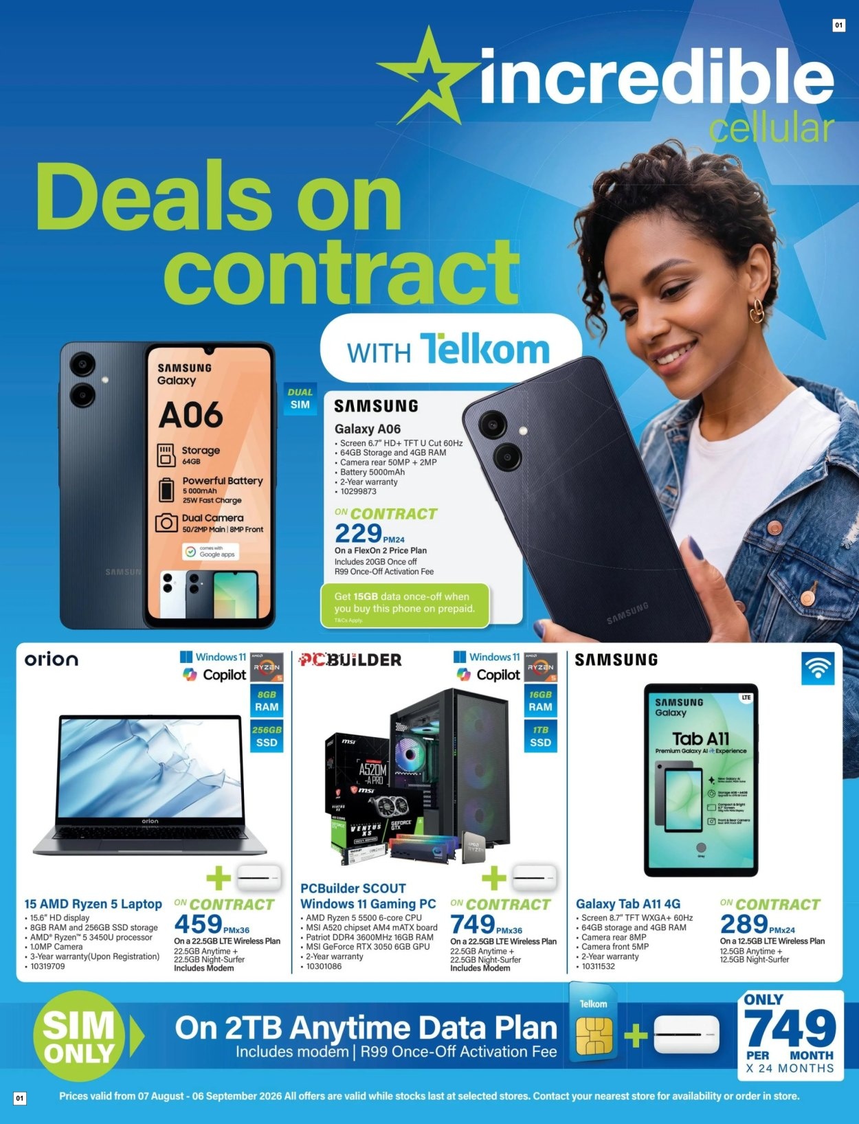 Incredible Connection Specials 07 Aug - 06 Sept