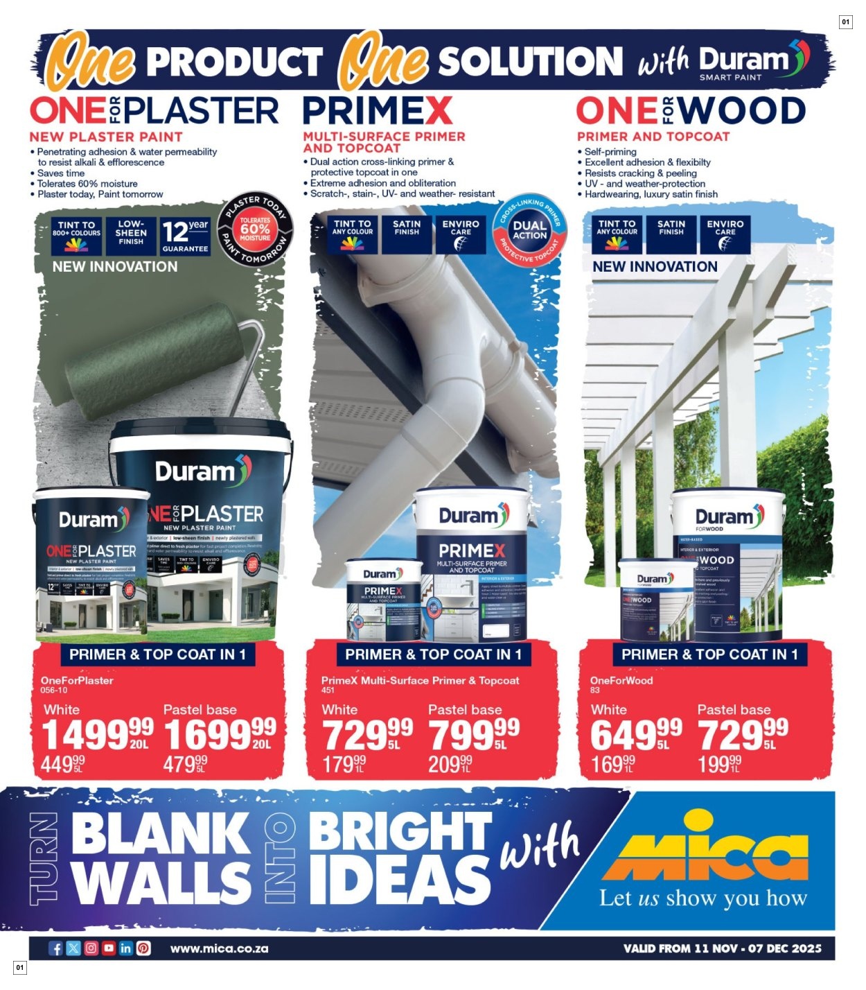 Mica Specials 11 Nov - 07 Dec