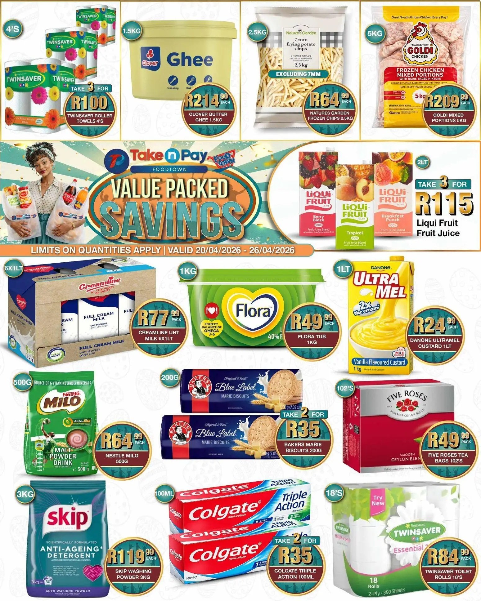 take n pay specials from monday 20 04 2026