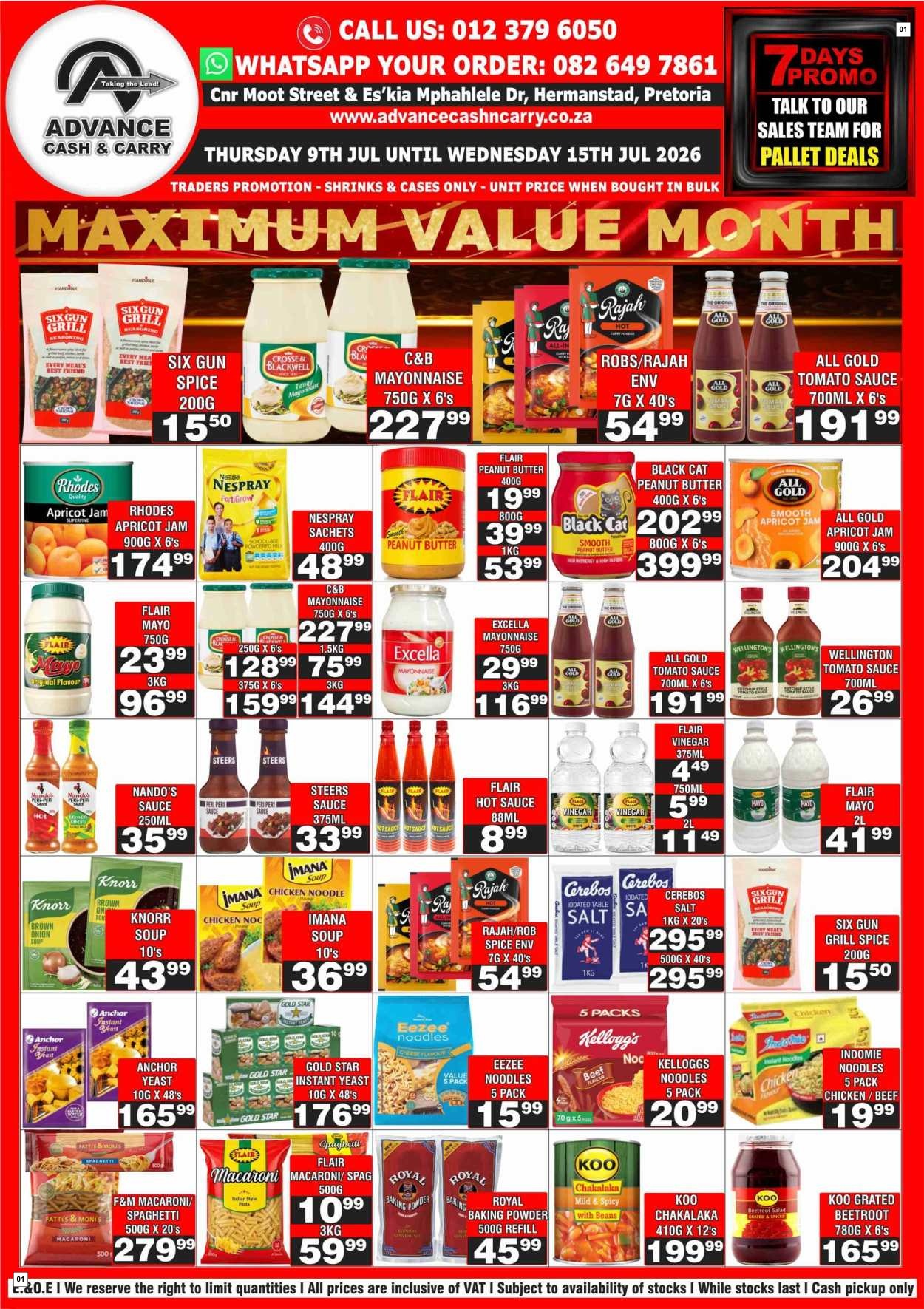 Advance Cash & Carry Catalogue