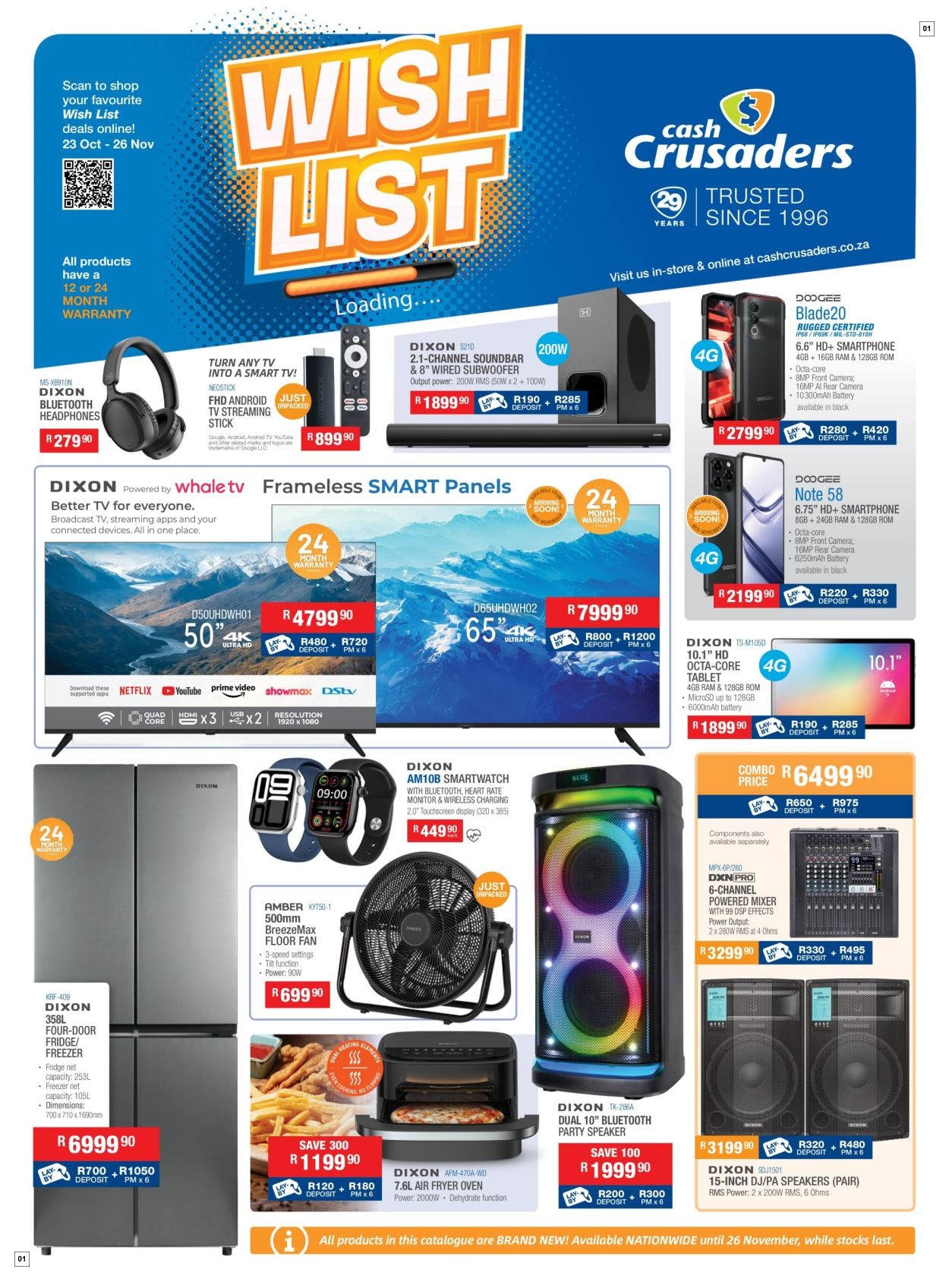 Cash Crusaders Specials 23 Oct - 26 Nov