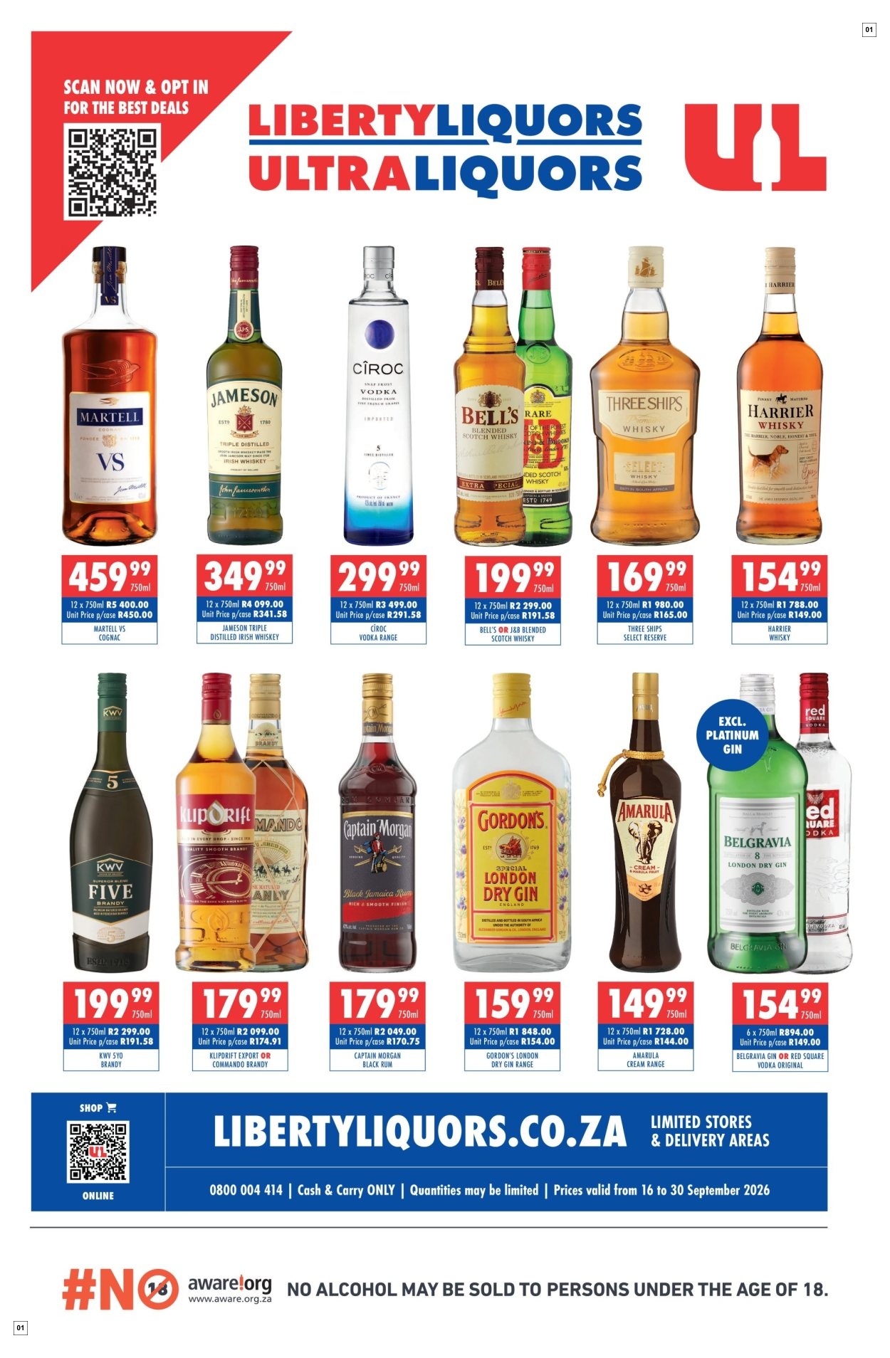 Liberty Liquors Specials 16 Sept - 30 Sept