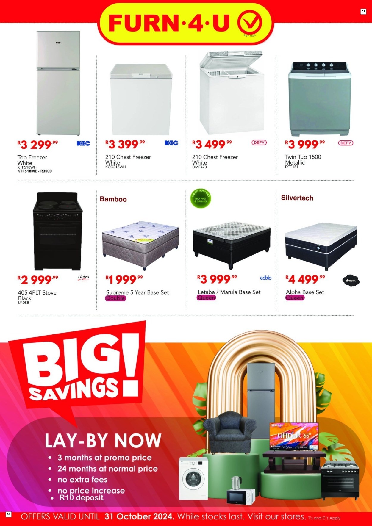 Furn 4 U Specials 01 Oct - 31 Oct