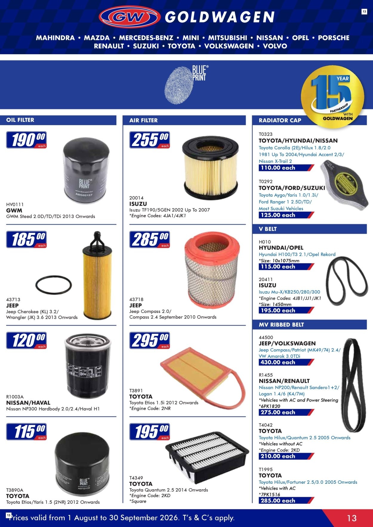Goldwagen Specials 01 Aug - 30 Sept - Page 13