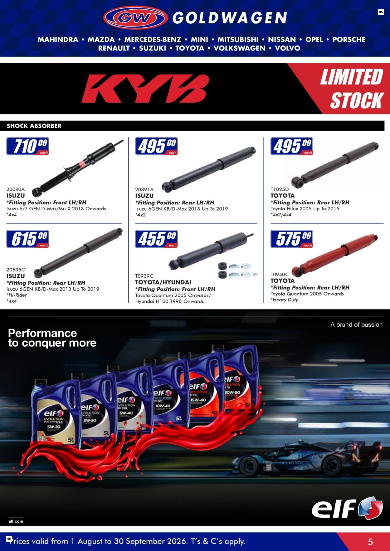 Goldwagen Specials 01 Aug - 30 Sept - Page 5
