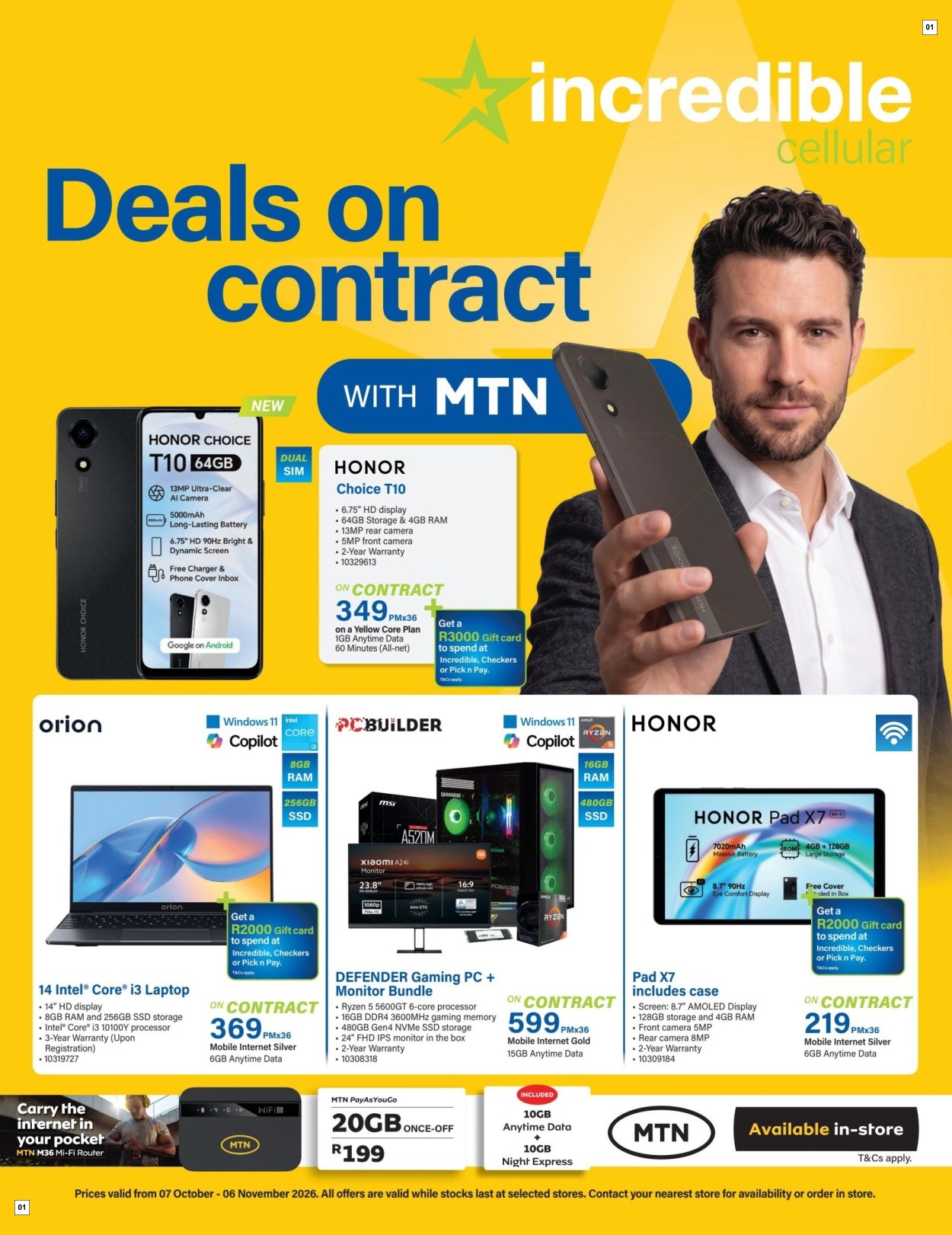 Incredible Connection Specials 07 Oct - 06 Nov
