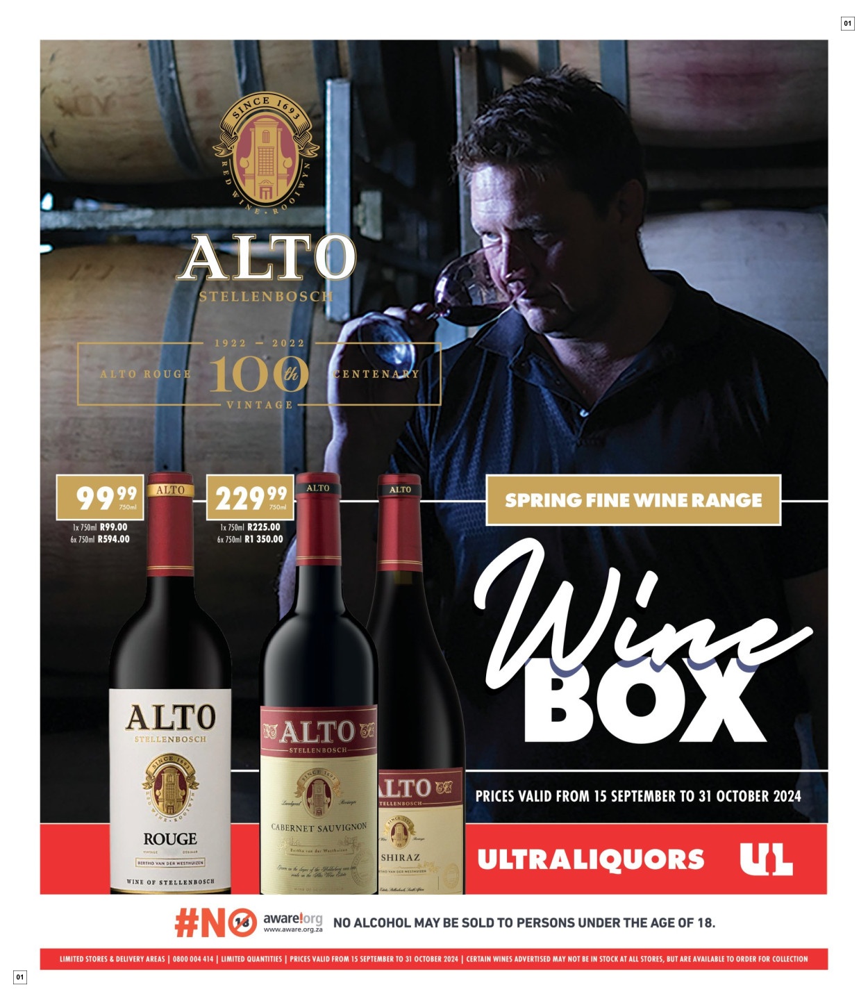 Ultra Liquors Specials 15 Sept - 31 Oct