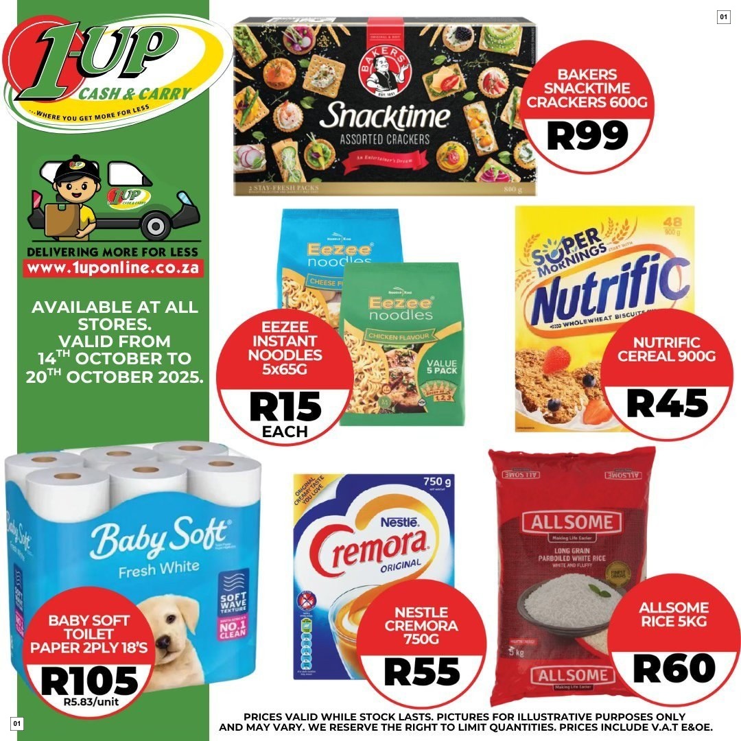 1up Cash & Carry Specials