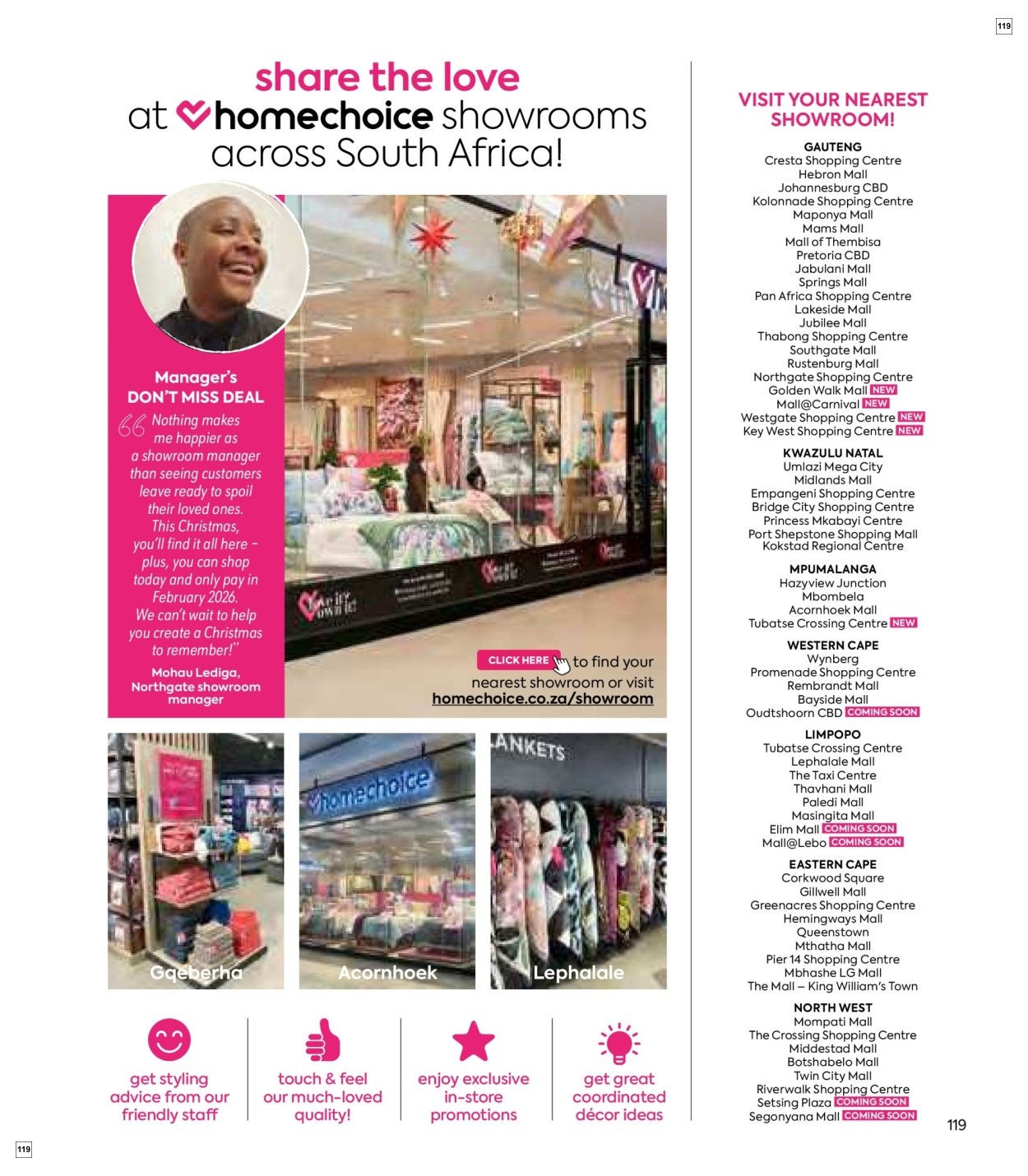 Homechoice Specials 01 Nov - 31 Dec - Page 119