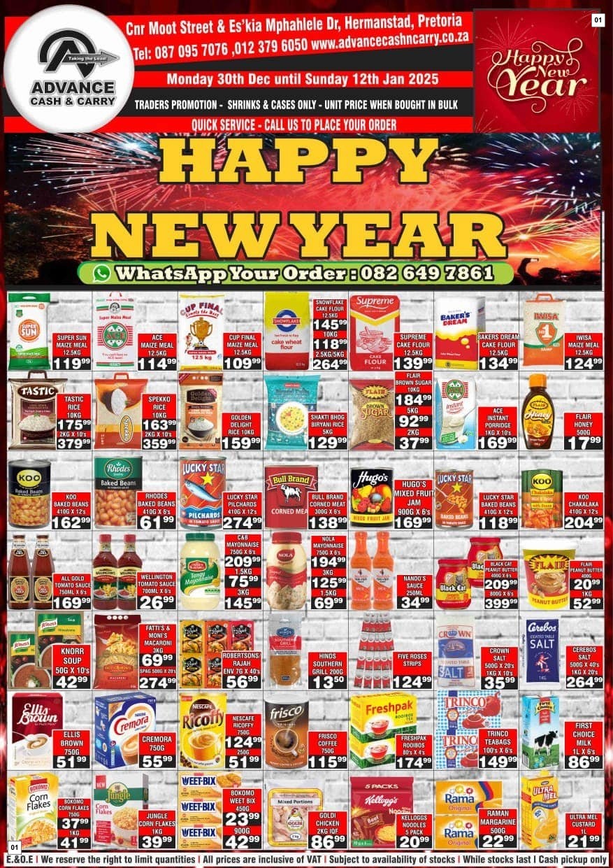 Advance Cash & Carry Catalogue - First Class Special!!!