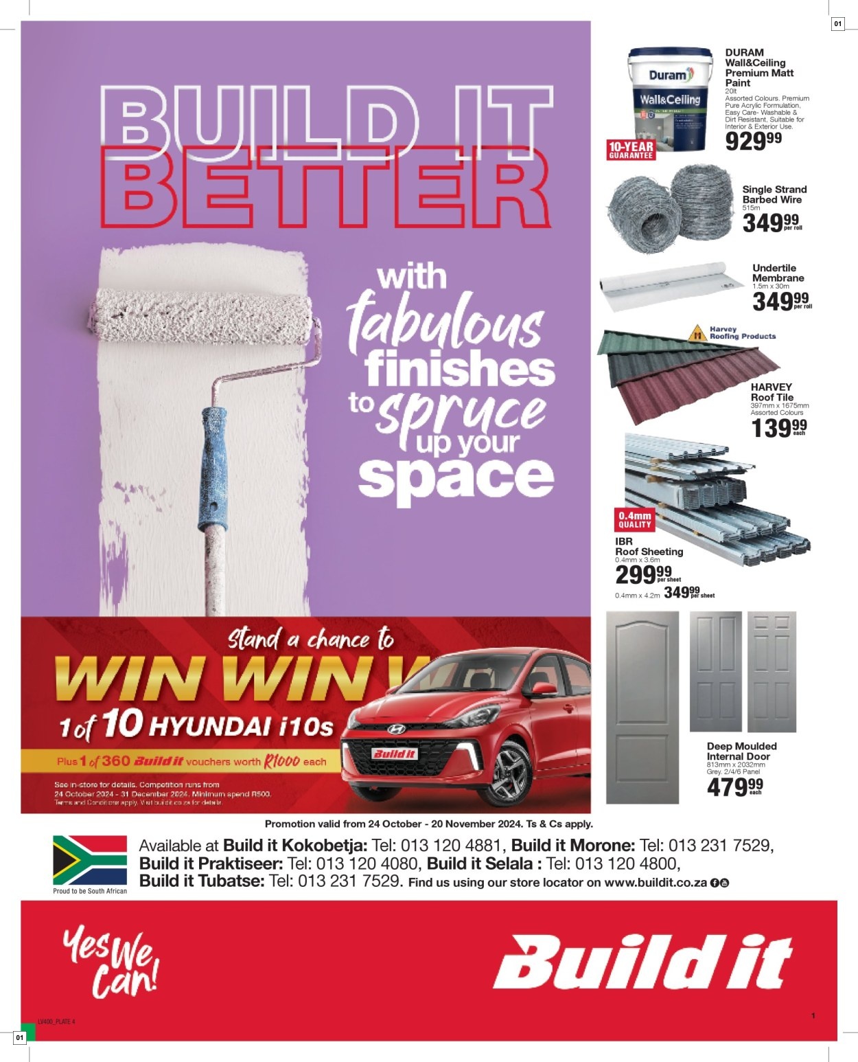 Build It Specials 24 Oct - 20 Nov