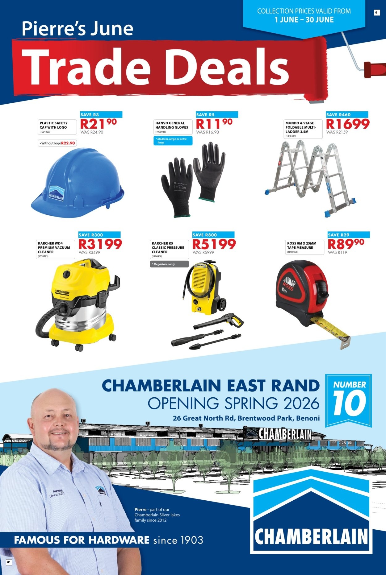 Chamberlain Specials 01 Jun - 30 Jun