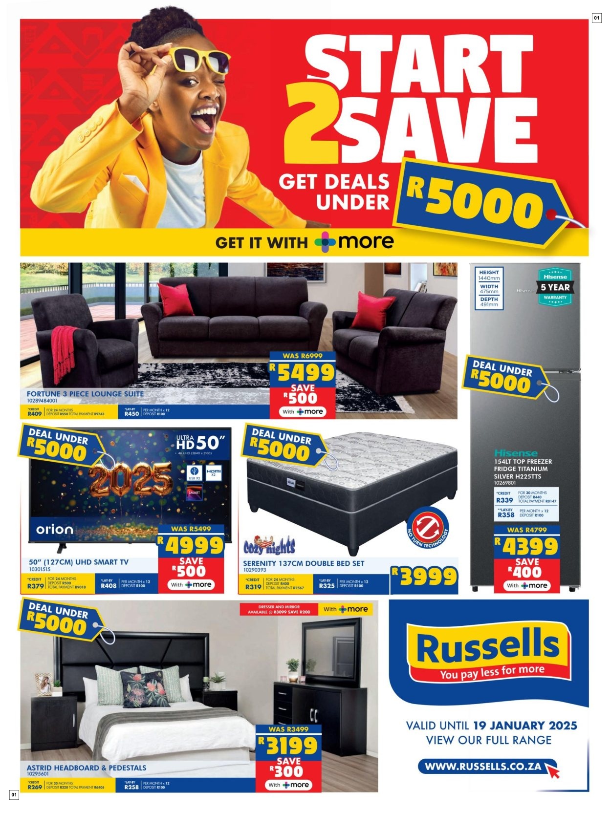 Russells Specials 27 Dec - 19 Jan