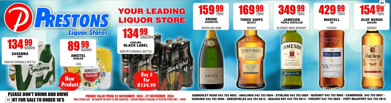 Prestons Liquor Stores Wine Specials