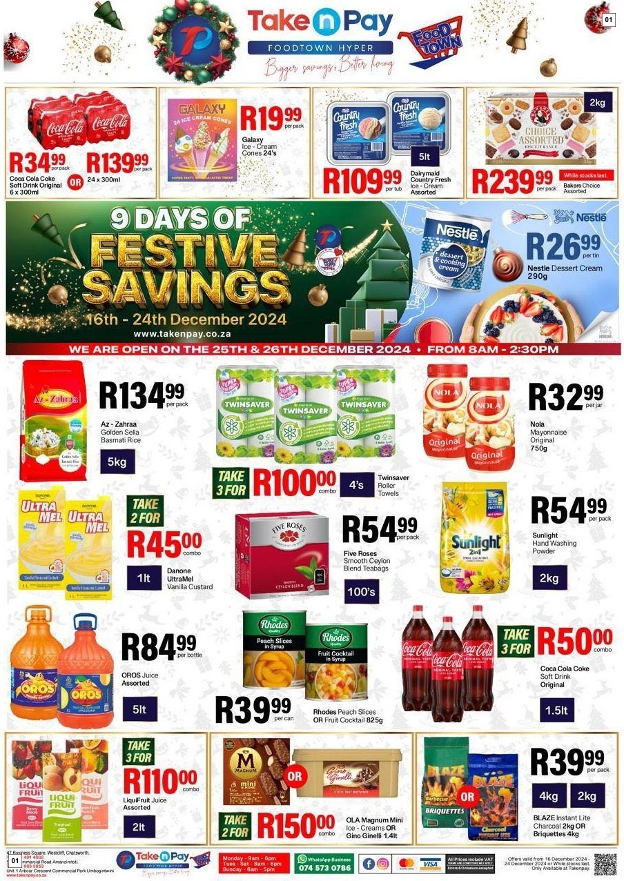 Take N Pay Specials 16 Dec - 24 Dec