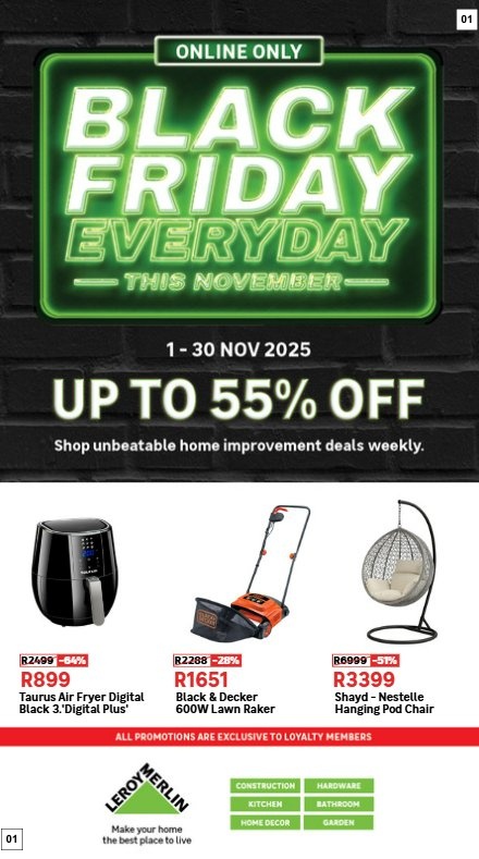 Leroy Merlin Black Friday 2025 - up to 70% Off