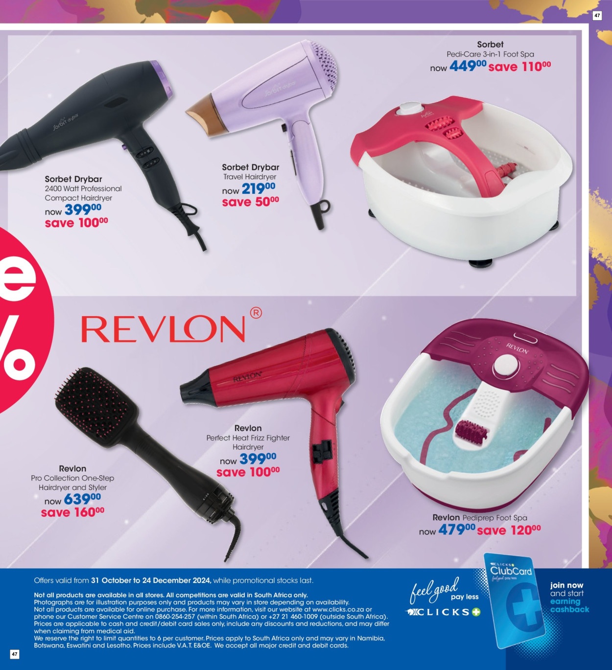 Clicks Specials 31 Oct - 24 Dec - Page 47