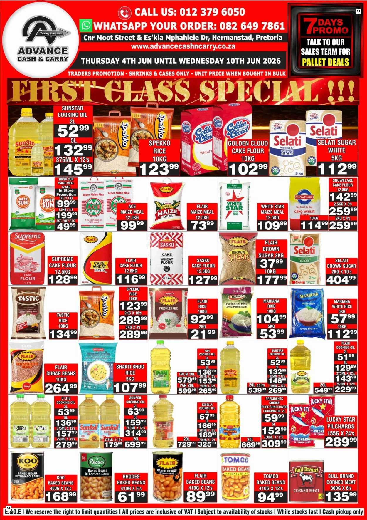 Advance Cash & Carry Catalogue - First Class Special!!!