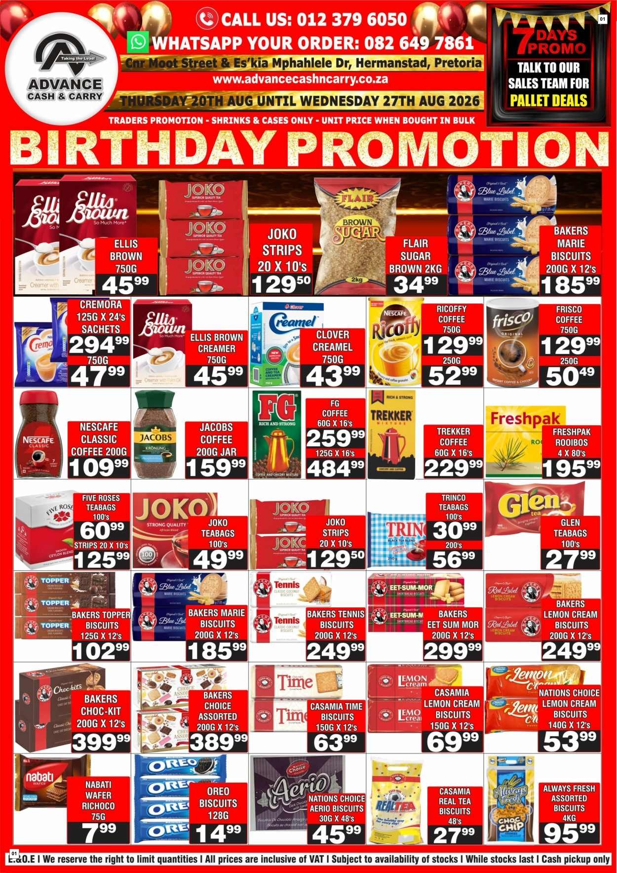 Advance Cash & Carry Catalogue - Birthday Promotion
