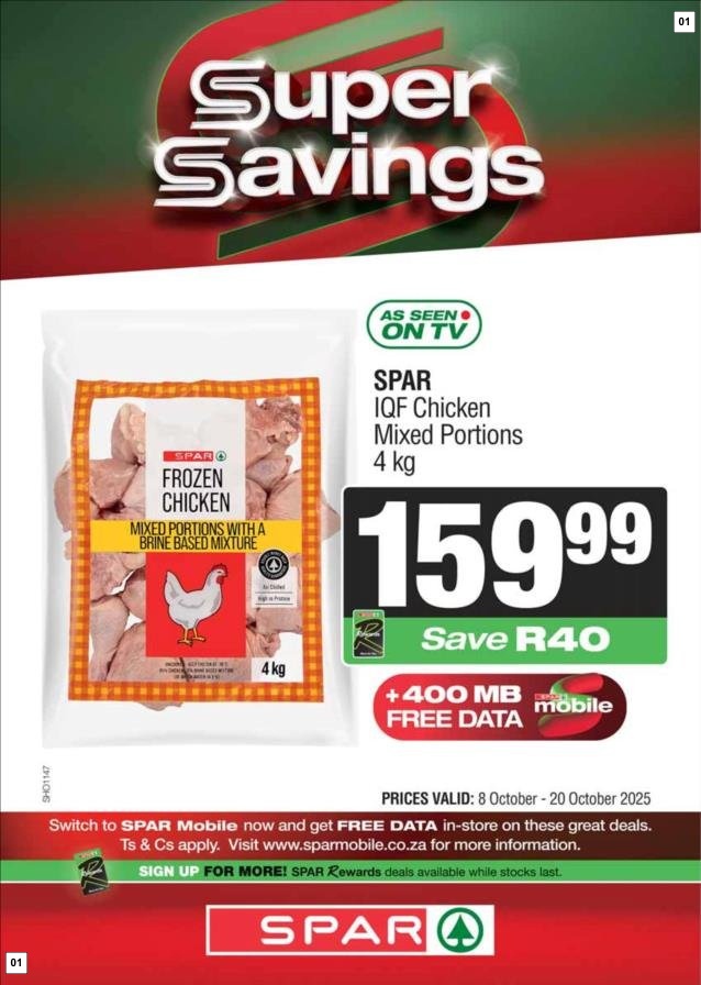 Spar Specials 08 Oct - 20 Oct