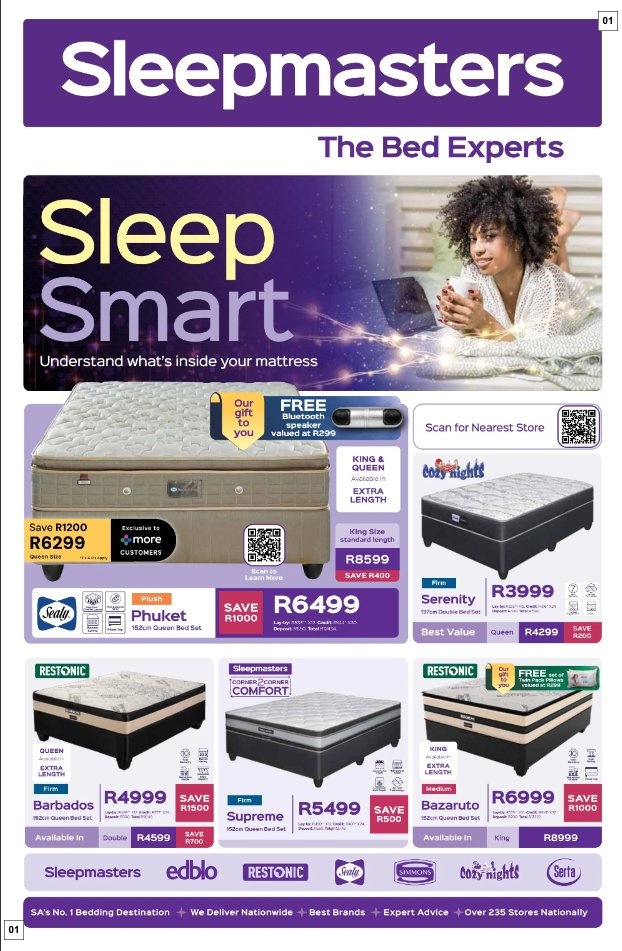 Sleepmasters Specials 24 Jun - 21 Jul