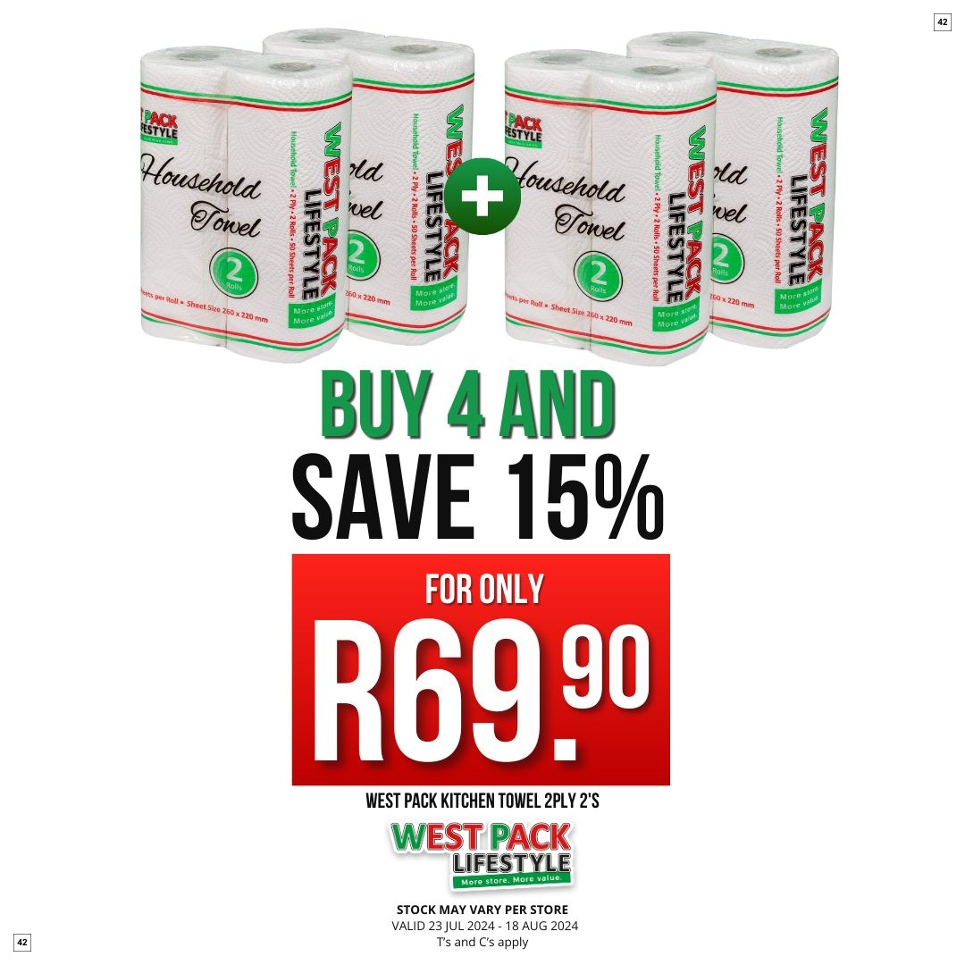 West Pack Lifestyle Specials 23 Jul - 18 Aug - Page 42