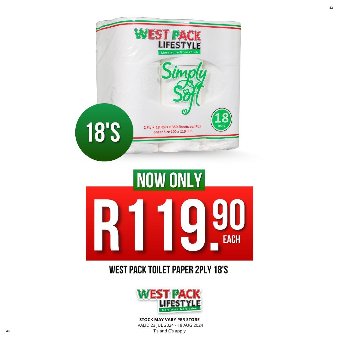 West Pack Lifestyle Specials 23 Jul - 18 Aug - Page 43