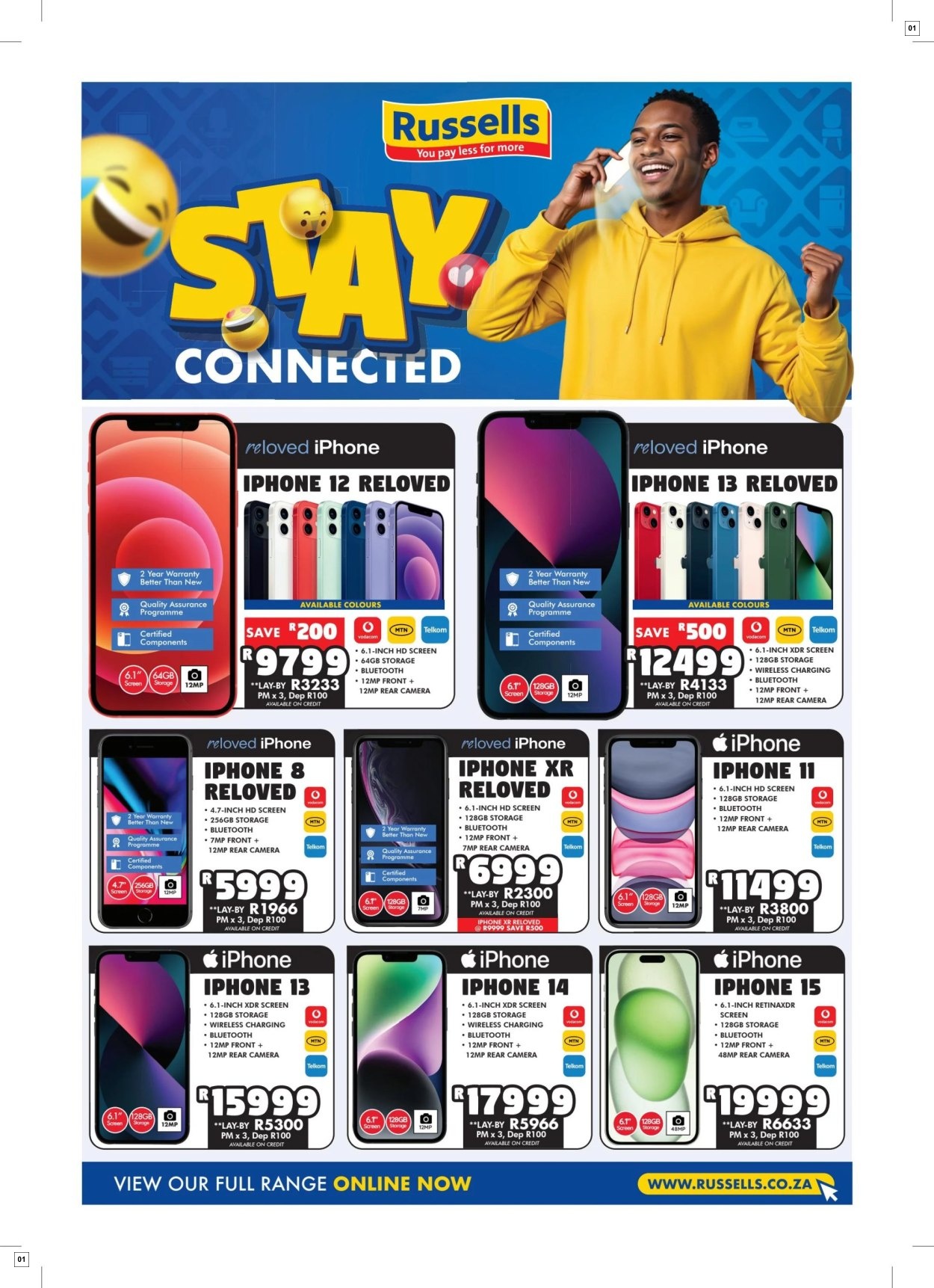 Russells Specials 19 Aug - 20 Oct