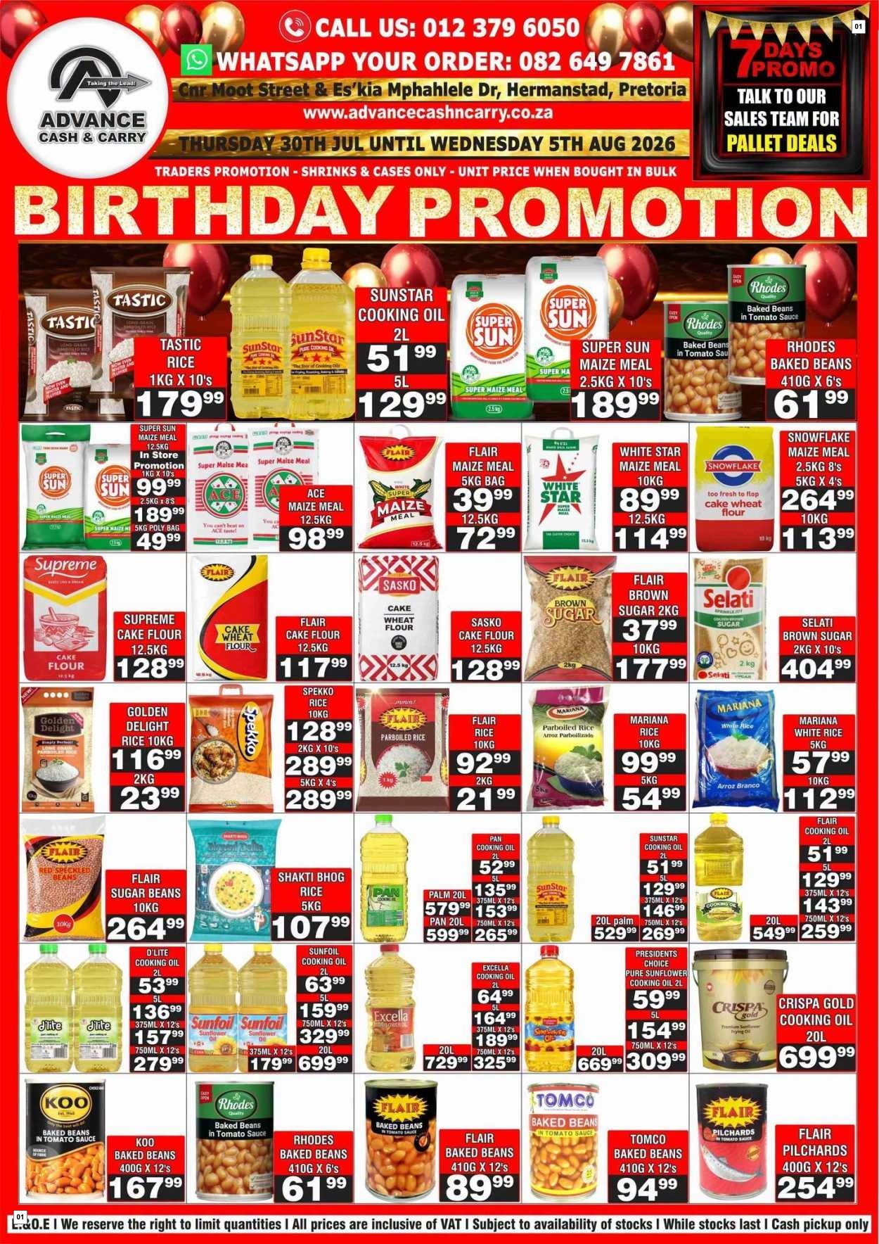 Advance Cash & Carry Catalogue - Birthday Promotion