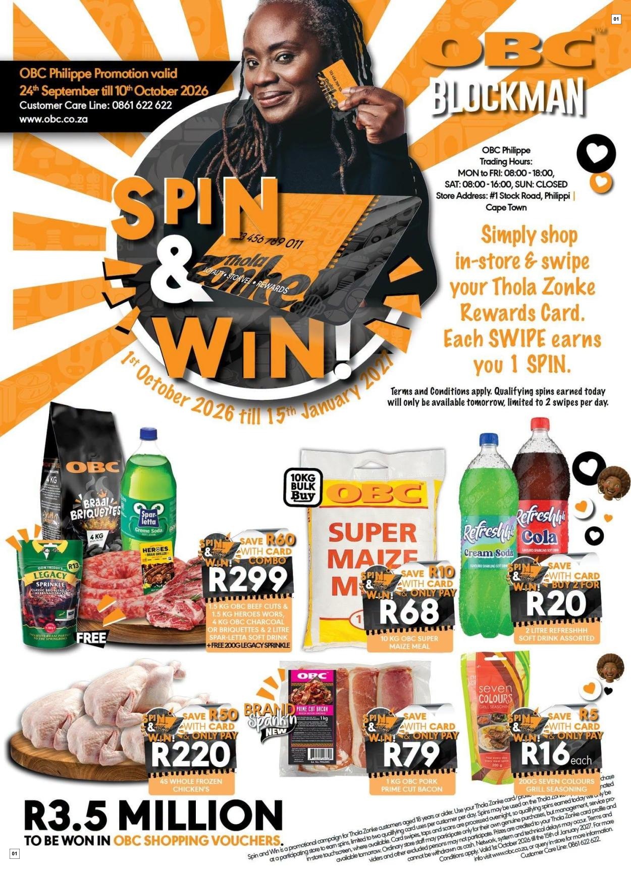 OBC Specials 24 Sept - 10 Oct