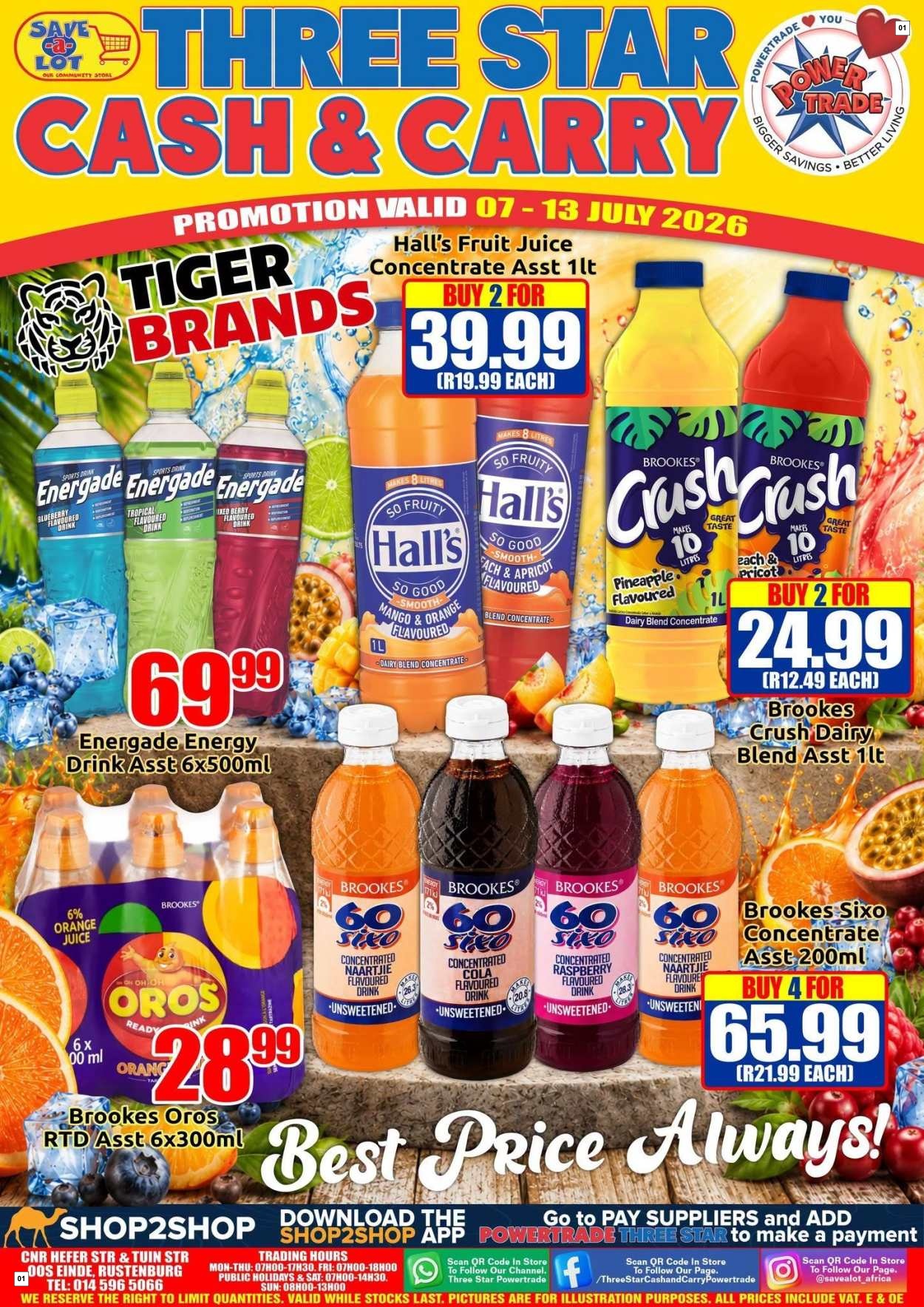 Three Star Cash And Carry Specials 07 Jul - 13 Jul