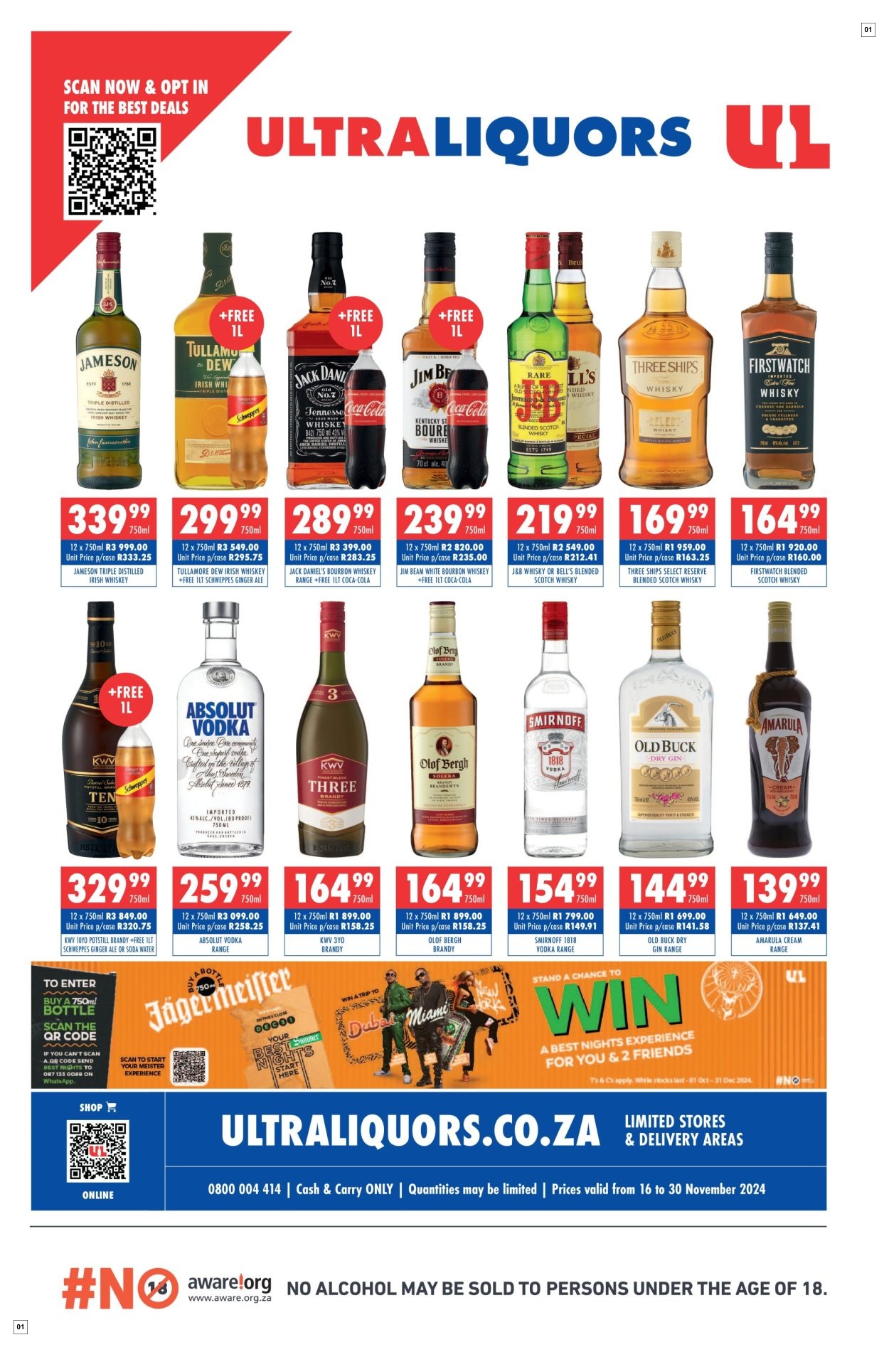 Ultra Liquors Specials 16 Nov - 30 Nov