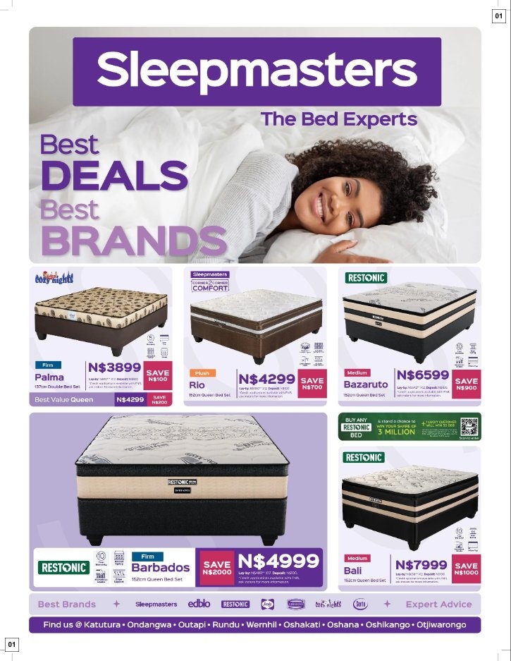 Sleepmasters Specials 19 Aug - 22 Sept