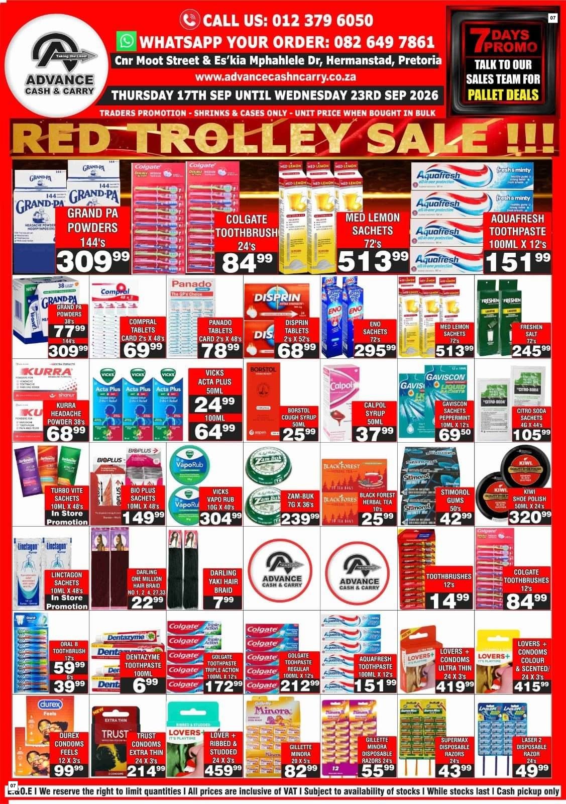Advance Cash & Carry Catalogue - Red Trolley Sale !!! - Page 7