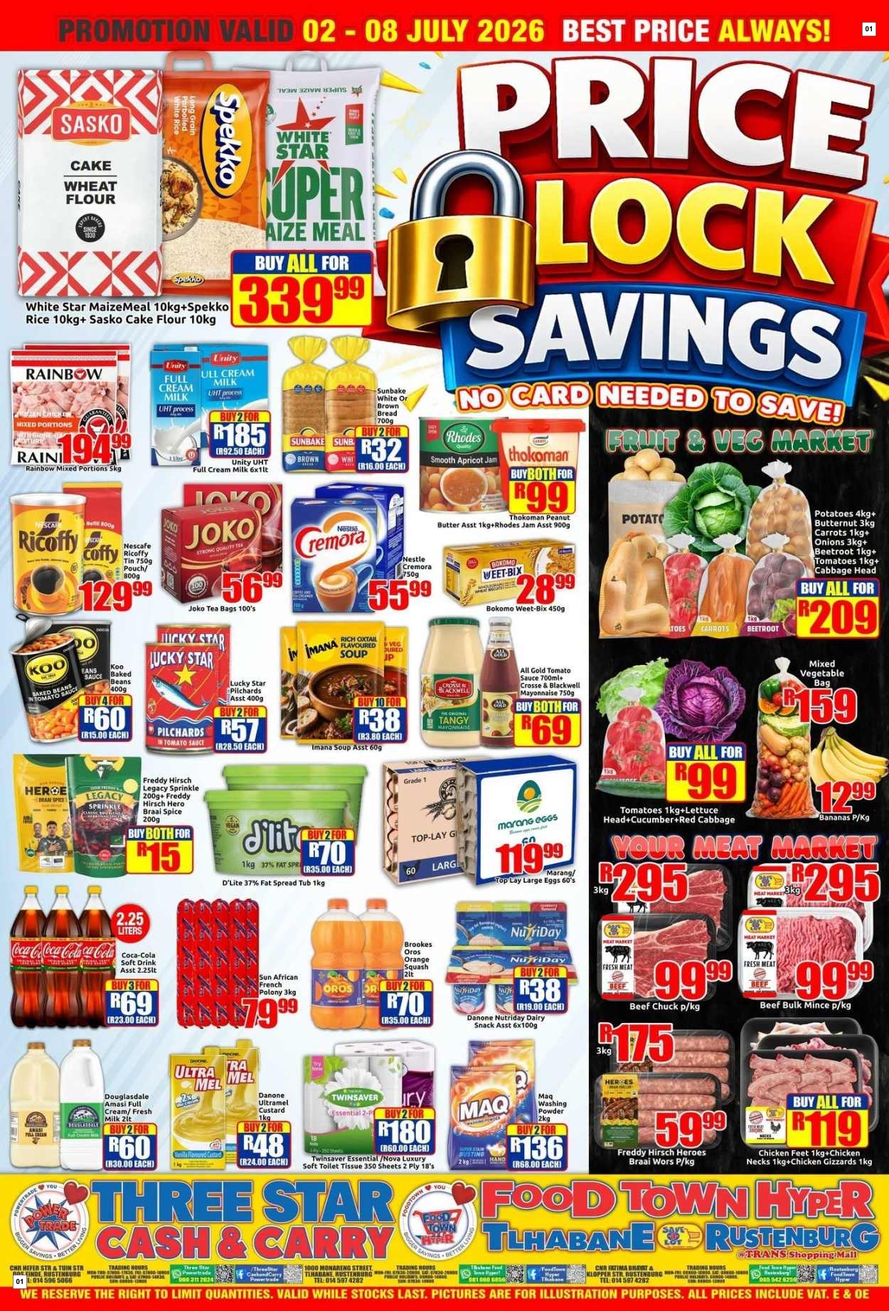 Three Star Cash And Carry Specials 02 Jul - 08 Jul
