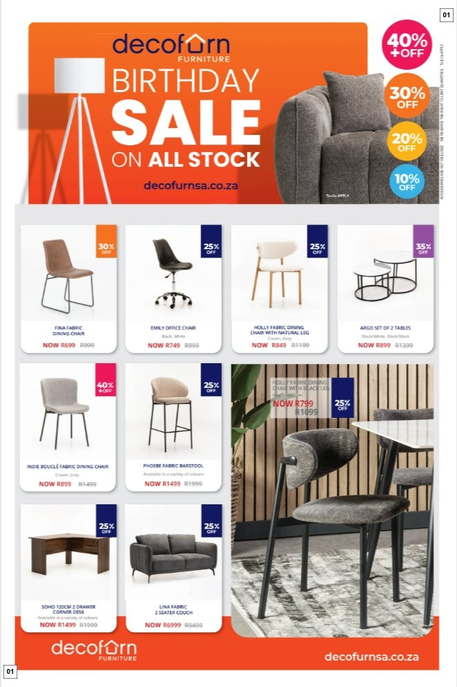 Decofurn Furniture Specials 23 Jun - 10 Aug