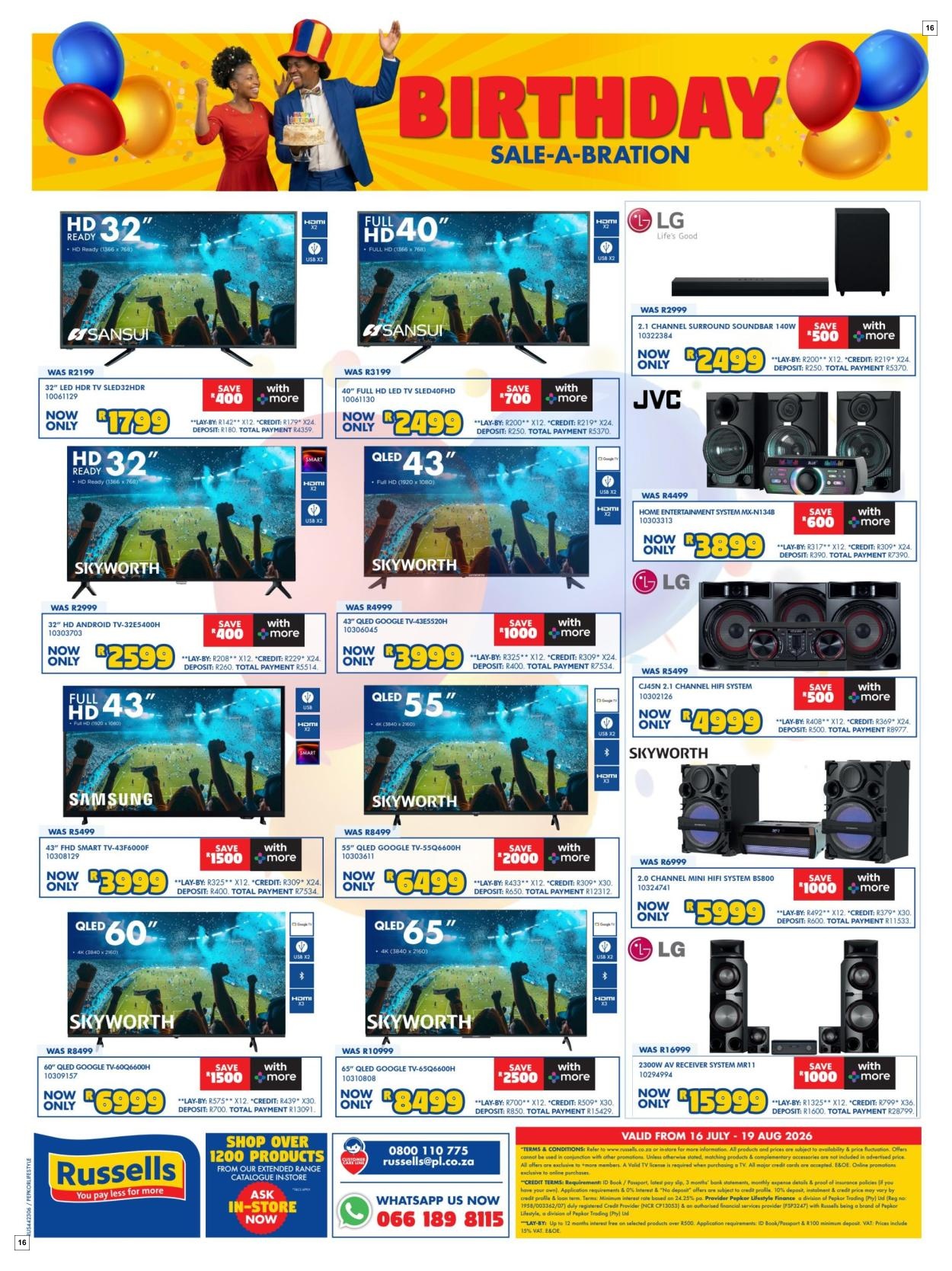 Russells Specials 16 Jul - 19 Aug - Page 16