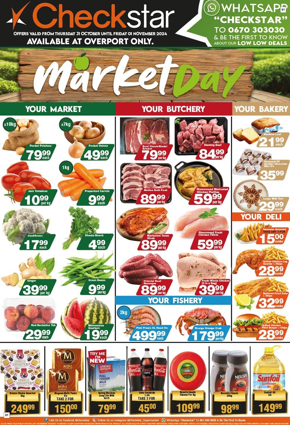 Checkstar Specials 31 Oct - 01 Nov