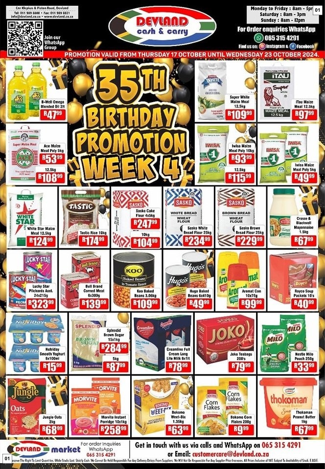 Devland Specials 17 Oct - 23 Oct
