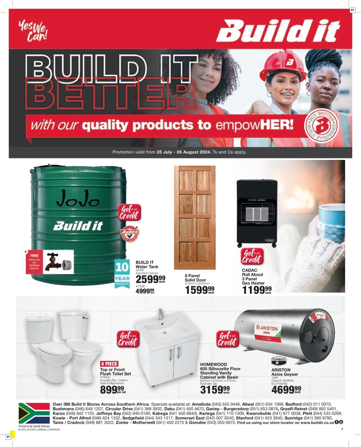 Build It Specials 25 Jul - 05 Aug
