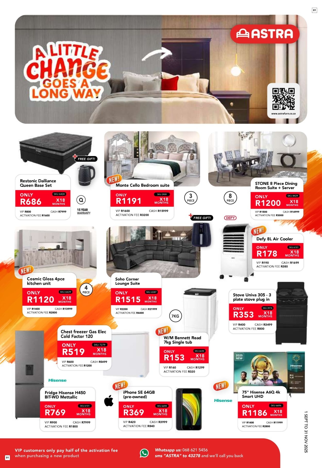 Astra Furnishers Specials 01 Sept - 30 Nov
